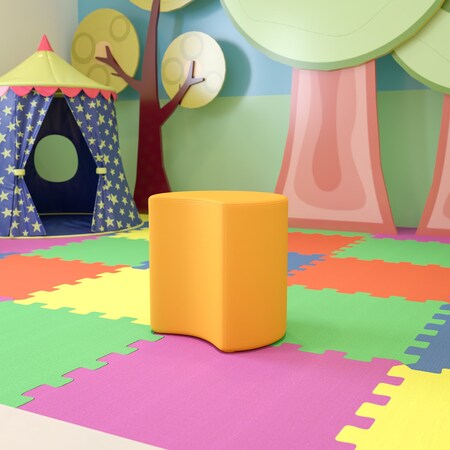 Flash Furniture Soft Seating Flexible Moon for Classrooms and Common Spaces - 18" Seat Height (Yellow) ZB-FT-045C-18-YELLOW-GG